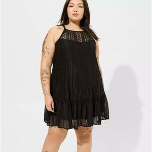 NWT Torrid Mini Geo‎ Lace Cami Trapeze Dress